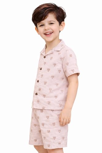 Image of 3BROS Baby Boys & Baby Girls Pure Cotton Clothing Set Casual Half Sleeves Shirt with Shorts Set For Boys & Girls