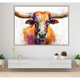 Tableau taureau grand format pour habiller un mur vide - 4
