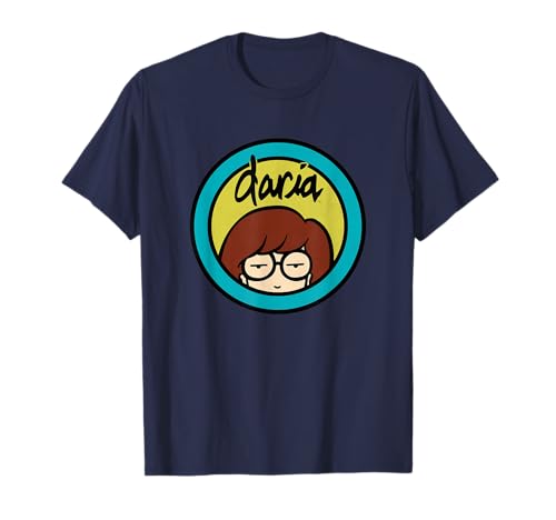 MTV Daria Classic Yellow Blue Logo Camiseta Mujer Unisex-Adultos Manga Larga T-Shirt Azul Talla S