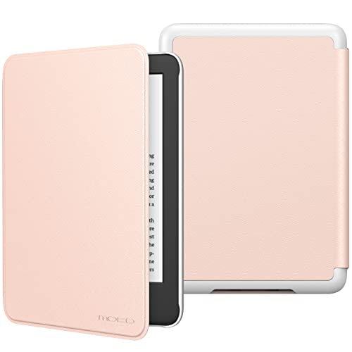 MoKo Hülle für 6" Neu Kindle (11. Generation, 2022) & Internationale Version, Leichte Schutzhülle mit Auto Schlaf/Wach Funktion Smart Cover für Kindle 2022 11. Generation e-Reader, Roságold