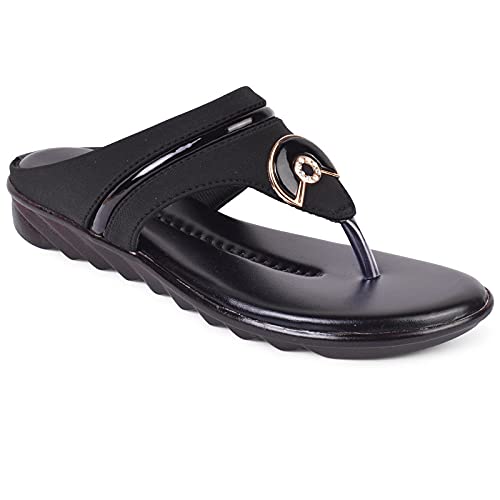XE Looks Comfortable Lycra Black Slippers For Women -UK 3 : Amazon.in:  Fashion