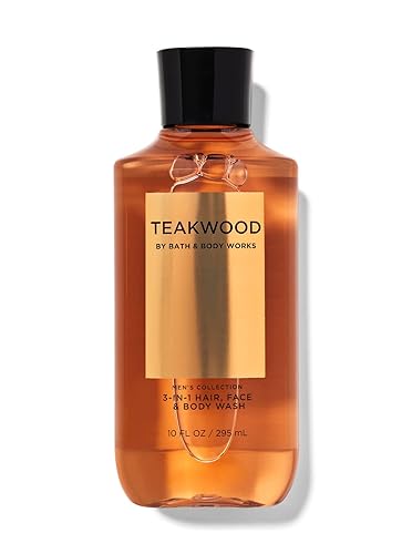 Bath & Body Works Bourbon Men's 3-IN-1 Hair & Body Wash 10 Oz. (Teakwood)
