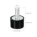 uxcell M5 Thread Rubber Mounts, Vibration Isolators, Cylindrical Shock Absorber with Studs 15 x 10mm 2pcs