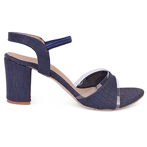 Image of XE Looks Cross Strap Block Heel Sandals for Women