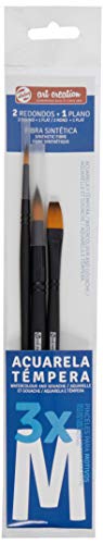 Set de 3 Pinceles para Acuarela y témpera Talens ArtCreation ( 2 Redondos y 1 Plano) Cover