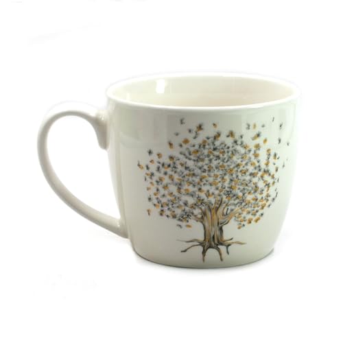 Efya Tasse Déjeuner en Porcelaine - Arbre de Vie 380 ml