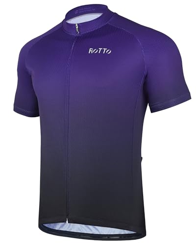 Maillots cyclisme hommes manches courtes ROTTO avec poche zippée style dégradé