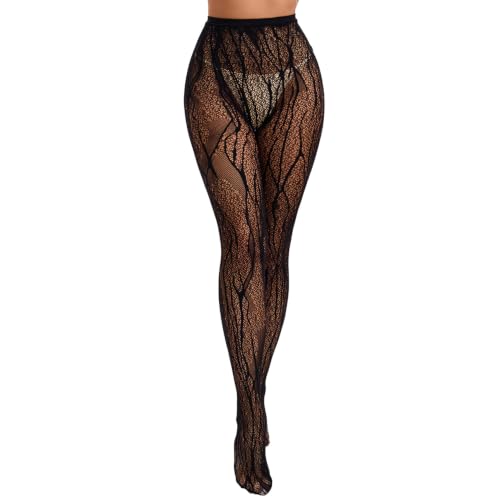 Image of Black Sheer Tights Y2K High Waist Pantyhose with Bows Patterned Stockings for Women