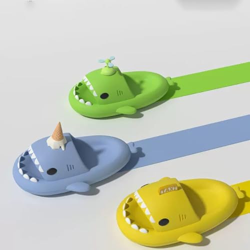 Original Shark Slides, Novelty Cloud Shark Slippers, Anti-Slip House Slippers Beach Shoes, Casual Shark Sandals3