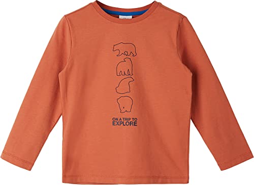 s.Oliver Jungen 2119289 Langarmshirt, Orange #Cb6d51, 104-110