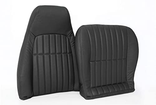 Richmond Auto Upholstery: Compatible with 2000-2002 Chevrolet Camaro RS SS Z28 T-Top - Driver Side Complete Replacement Perforated Leather Seat Cover, Black