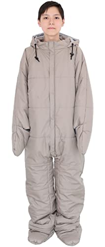 [yuk] 着る寝袋 冬 子供 超撥水 動ける寝袋 シュラフ つなぎ ウェア キッズ ジュニア 男の子 女の子【yk22wi177sb-c】 SS ベージュ (B0BG4457C6) Amazon価格推移・価格追跡