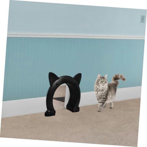 Puerta para gatos con forma decorativa que facilita el paso interior 5