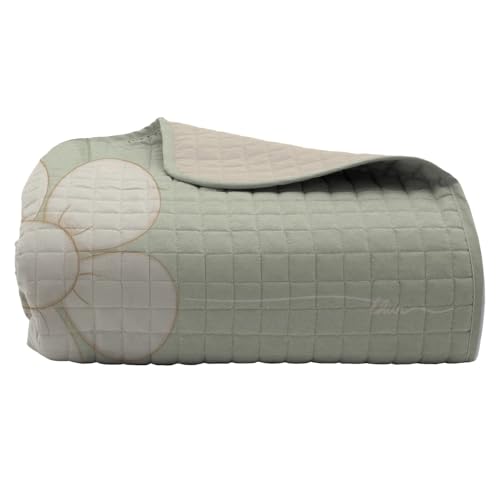 Thun Grace numérique Vert nappe carrée grande taille Ligne Elegance 250X250
