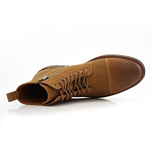Image of Polar Fox Men's Ankle Dress Boots | Lace-up Casual Fashion Boot Collection | Cap Toe & Plain Toe Styles |