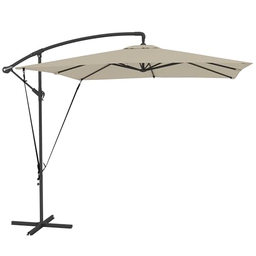 Outsunny Parasol déporté 2,5 x 2,5 m, parasol de...