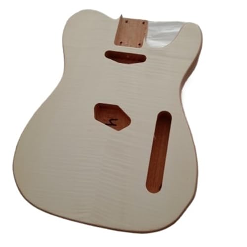 Unfinished Guitar Body One Piece Mahogany Body With Tiger Grain Finish For TL Electric Guitar