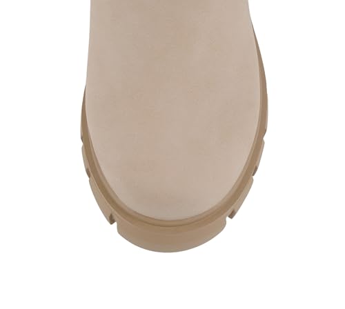 Image of Soda PIONEER ~ Women Lug Sole Mid Heel Chelsea Fashion Ankle Bootie w /Double Elastic Gore
