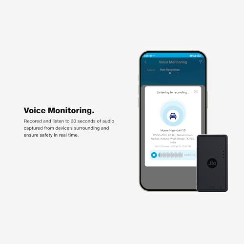 Image of JioFind 4G | Truly Wireless GPS Tracker | Compact Design | Track School Bags, Documents, Luggage, Bikes,Valuables| Voice Monitor| Location History| GeoFence & Overspeed Alerts| 1Y Free Sub| Jio Locked