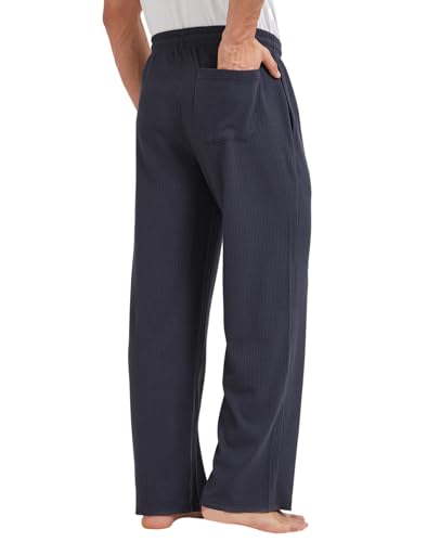 TTZ 34/36 Inseam Mens Tall Pajama Pants Waffle Pj Lounge Sleep Pants for Tall Men3