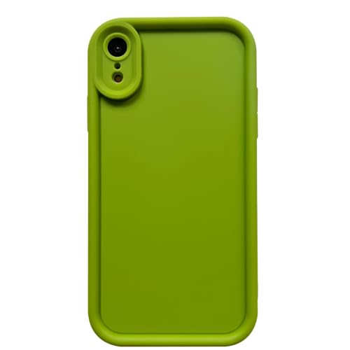 Image of Puxicu Slim Case for iPhone XR, Enhanced Camera Protection, Shockproof Skin-Friendly Touch Soft Case Cover for iPhone XR Phone 6.1 inch, Avocado Green