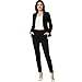 Marycrafts Women's Pant Suits Set – Professional Business Suiting Blazer and Pants 2 Piece Outfit 12 Black