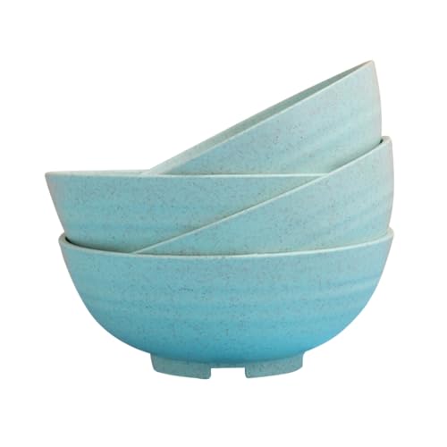 Cabilock 4pcs Straw Noodle Bowls Instant Kitchen Bowl for Rice Snack Storage Safe Modern Design