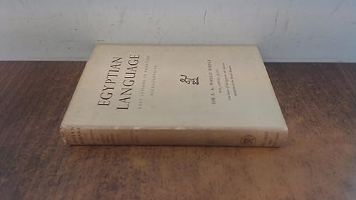 Egyptian Language: Easy Lessons in Egyptian Hie... [Unknown] B000H0RLQY Book Cover