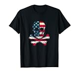 La camiseta de cabeza de esqueleto es para cualquier evento patriótico