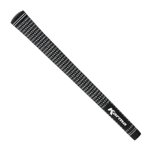 Karma Velour Black/White Standard Soft Rubber Golf Grips, 13 Pack with 13 Golf Grip Tape Strips - Thumbnail 2