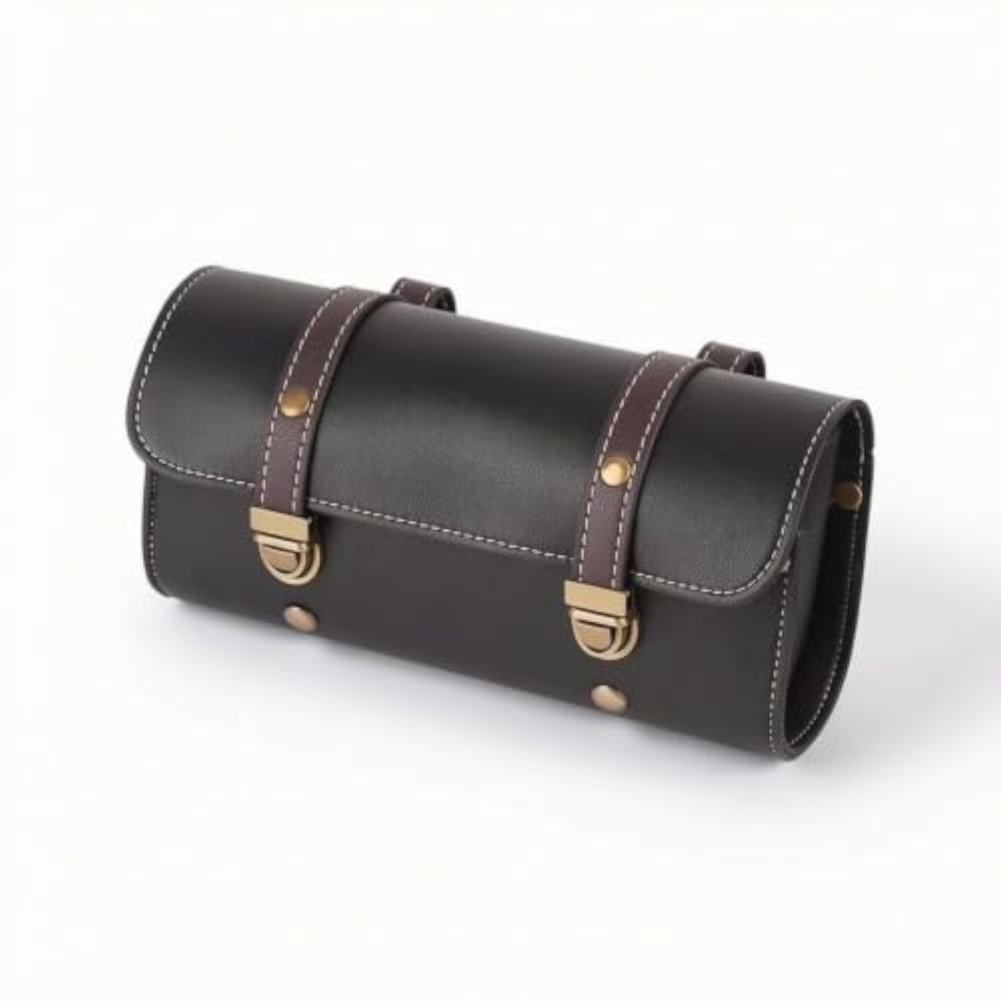 Vintage-Style Cylindrical Handlebar Bag, Retro Handlebar Bag