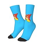 Équipage Chaussettes Signification Du Drapeau De La Sicile Chaussettes De Sport Confortables Décontractées Planche À Roulettes Bonneterie, Pour Running, Lété, Cyclisme, 40cm