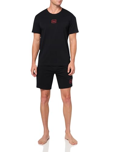 Ensemble HUGO Garçon T-shirt Logo et Short en Coton Confortable Noir