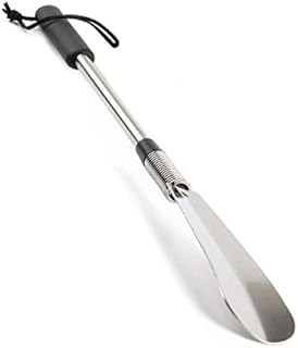 Premium Long Handled Shoe Lifter 16" to 31" Adjustable Expander Shoe Horn - Extends & Collapses Stainless Steel Telescopic Spring Shoehorn