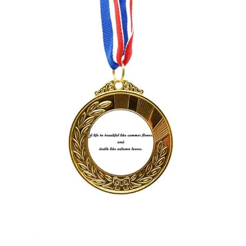 Cinta de oro para medallas de poesía en ceremonias de graduación escolar