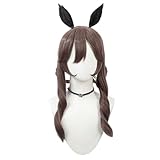 [ラウバオショッピング] ジェンティルドンナ Gentildonna コスプレ ウィッグ 耳付き しっぽ 三つ編み カール カール カツラ 耐熱 変装用 コスチューム小物 パーティー ハロウィン 仮装 cosplay wig (ウィッグ＋耳２点)