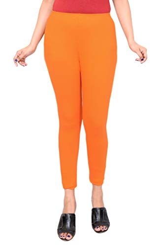 Image of High Waist Solid Woman Legging for Casual & Formal Wear Cotton Lycra Ankle Length Leggings