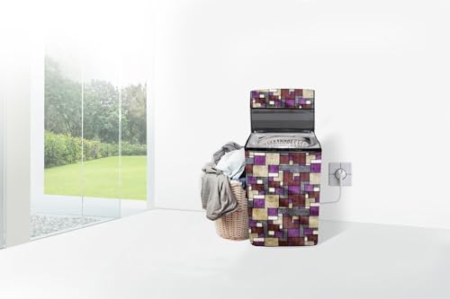 Image of Stylista Top Load Fully Automatic Washing Machine Cover Compatible for IFB 8 kg, 8.5 kg, 9 kg & 9.5 kg, Seamless Pattern Magenta