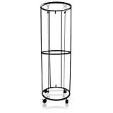 BigKing Columnar Vertical Ball Racks - Rolling Basketball Holder with 4 Wheels, Wall Mounted Space-Saving Sports Organizer for Basketball, Soccer, Volleyball, Football, 40 x 13.2 Inch