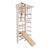 ✅ Compacte, esthétique et facile à intégrer Grâce à son design en bois naturel, cette structure murale s’intègre avec élégance dans n’importe quel espace : salon, chambre d’enfant ou coin fitness. Une solution peu encombrante, sans perçage visible, parfaitement adaptée aux intérieurs modernes.
