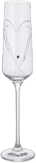 Dartington Crystal ST2663/5/RU/N/P - Celebration Ruby Champagne Flutes, Set of 2, 263mm High