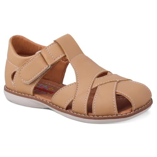 Catálogo para Comprar On-line Huaraches Comida - los más vendidos. 41 Sandalia Huarache para Niña Dominiq 7093 punta cerrada (Camel, Sistema tallas calzado JP, Niño (2-5 años), Medición, 20.0 cm)