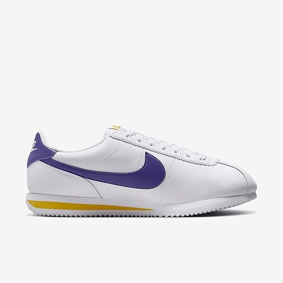 Nike Cortez Men's Shoes (DM4044-106, White/Varsity Maize/Varsity Purple) Size 7.52