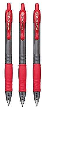 Pilot G-2 Gel Ink Pen - 1.0 mm - Red 3-Pack