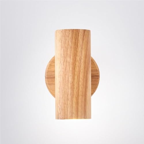 7W LED Ceiling Spotlight, 3-Color Mode Directional Spotlights Ceiling Light, Adjustable Wood Downlight Accent Lamp Pendant Light for Living Room, Bedroom, Kitchen, Gallery Lighting(Wood Color)