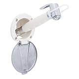 Ambassador Marine Recessed Shower- Warm White Cup with Stainless Steel Lid, Hammer-Head Warm White Sprayer, 6' White Rubber Hose - 136-0042-WH-W