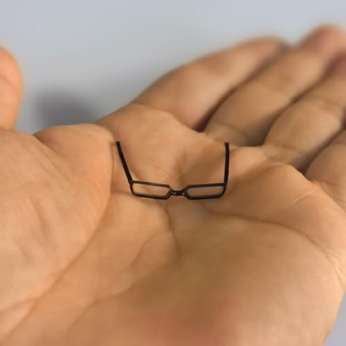 1/6 Scale Glasses Decor for 12-inches Action Figure, 1/6 Action Figure Face Decor Black / Silvery Glasses for 12 inch Figurine Doll Model Decoration...