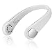 Ventilador de Cuello Colgante, Ventilador Cuello USB Recargable con, Ventilador de Cuello Colgante Sin Hojas con 3 Velocidades，Mini Ventilador Portatil para Oficina/Viajes/Hogar/Deporte(Blanco)