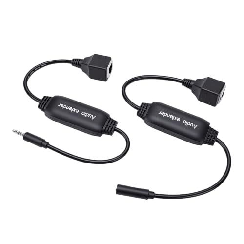 Extensor de sonido 3,5 mm a RJ45 cable de 328 pies para transmisión a larga distancia 4