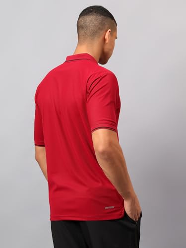 Image of Vector X Adults Mens Sports Wear Polyester Half Sleeves All Day Wear tee Shirt Polo T Shirt Detailing with Contrast Color Tipping on Sleeves & Collar for Casual Wear Regular Fit Tshirts
